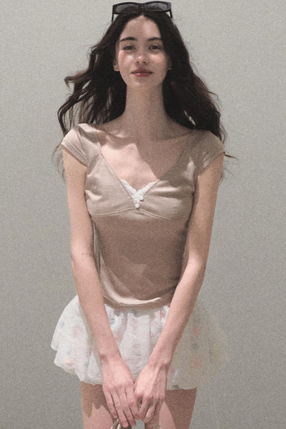 Floral Peplum Culottes Skirt Set