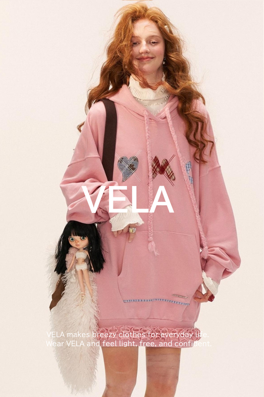 Patch Plaid Hooded Dress