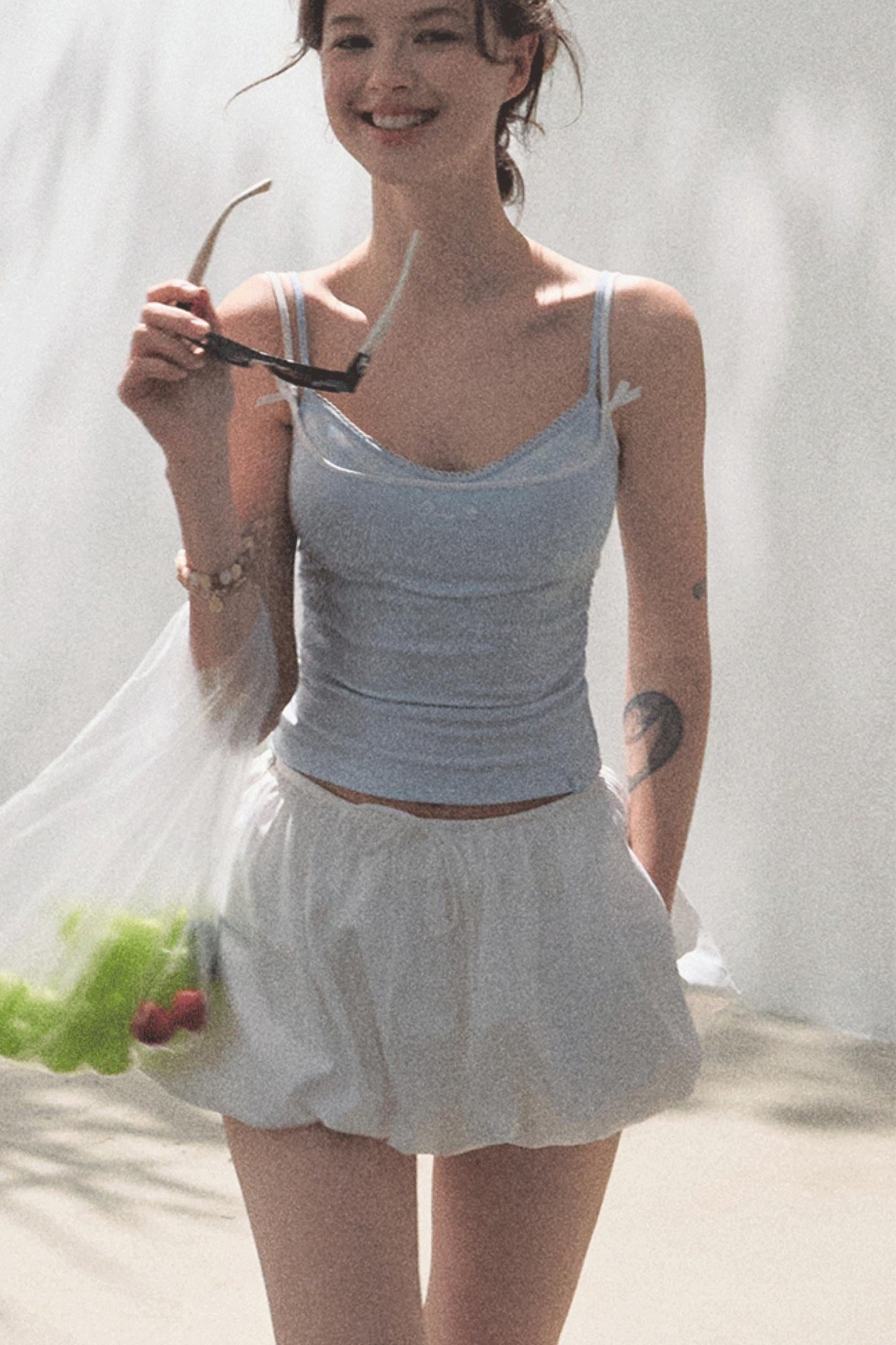 Stretch Chambray Camisole Set