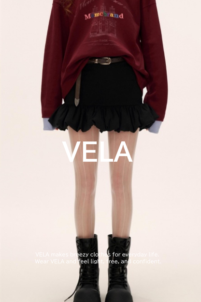 Pleated Flower Bud High-End Skirt