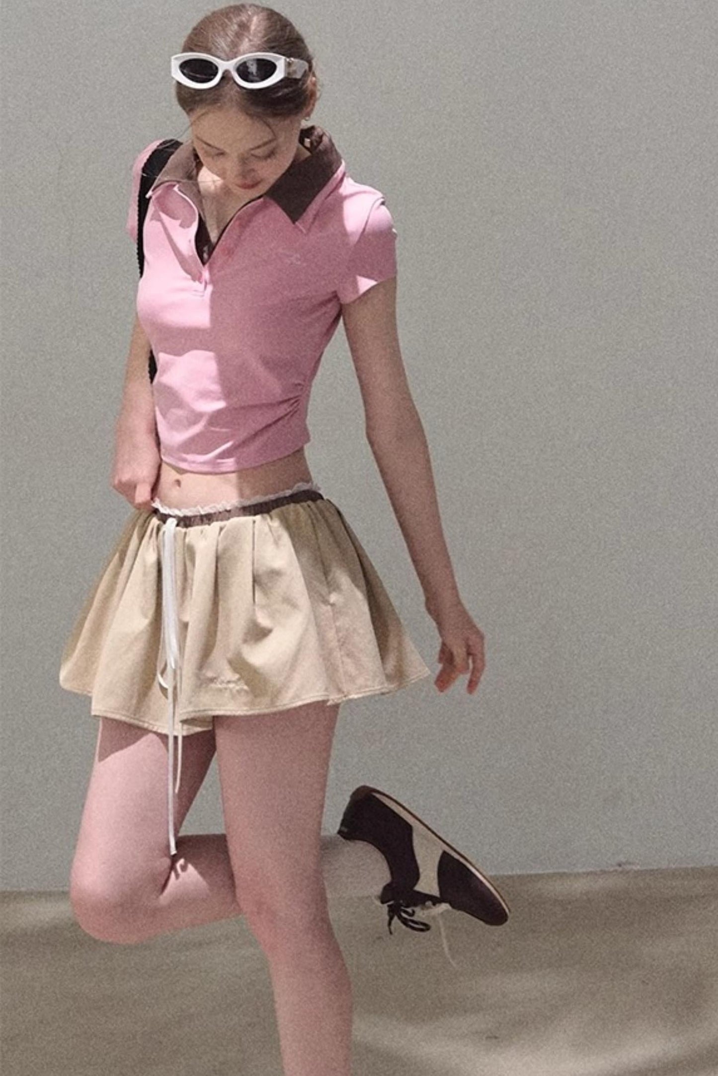 Vintage Lace Poncho Polo Skirt Set-Up