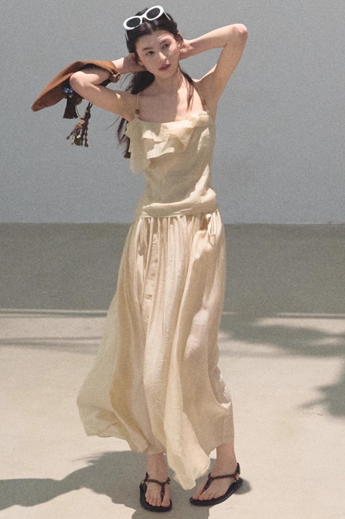 Summer Ruffled Camisole Skirt Set-Up