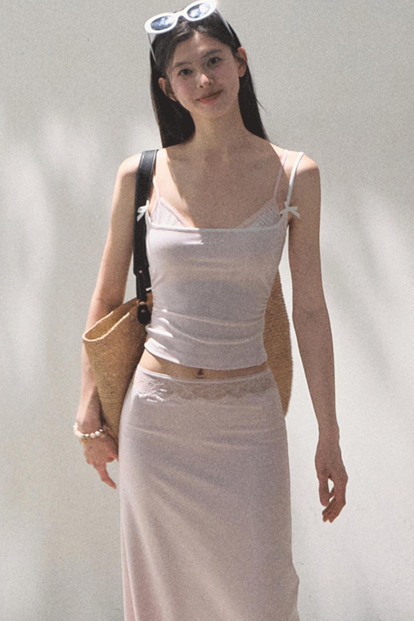 Stretch Chambray Camisole Set