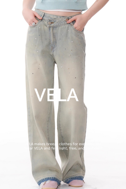 Washed Slim Straight-Leg Jeans