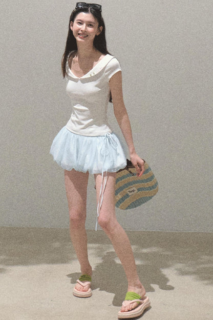 Floral Peplum Culottes Skirt Set