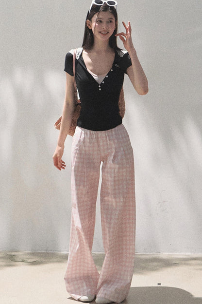 Wide-Leg Tencel Hemp Pants