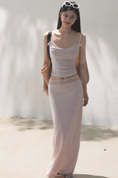 Stretch Chambray Camisole Set