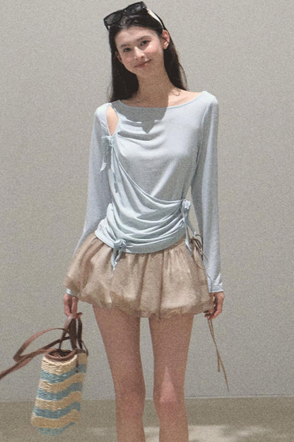 Floral Peplum Culottes Skirt Set