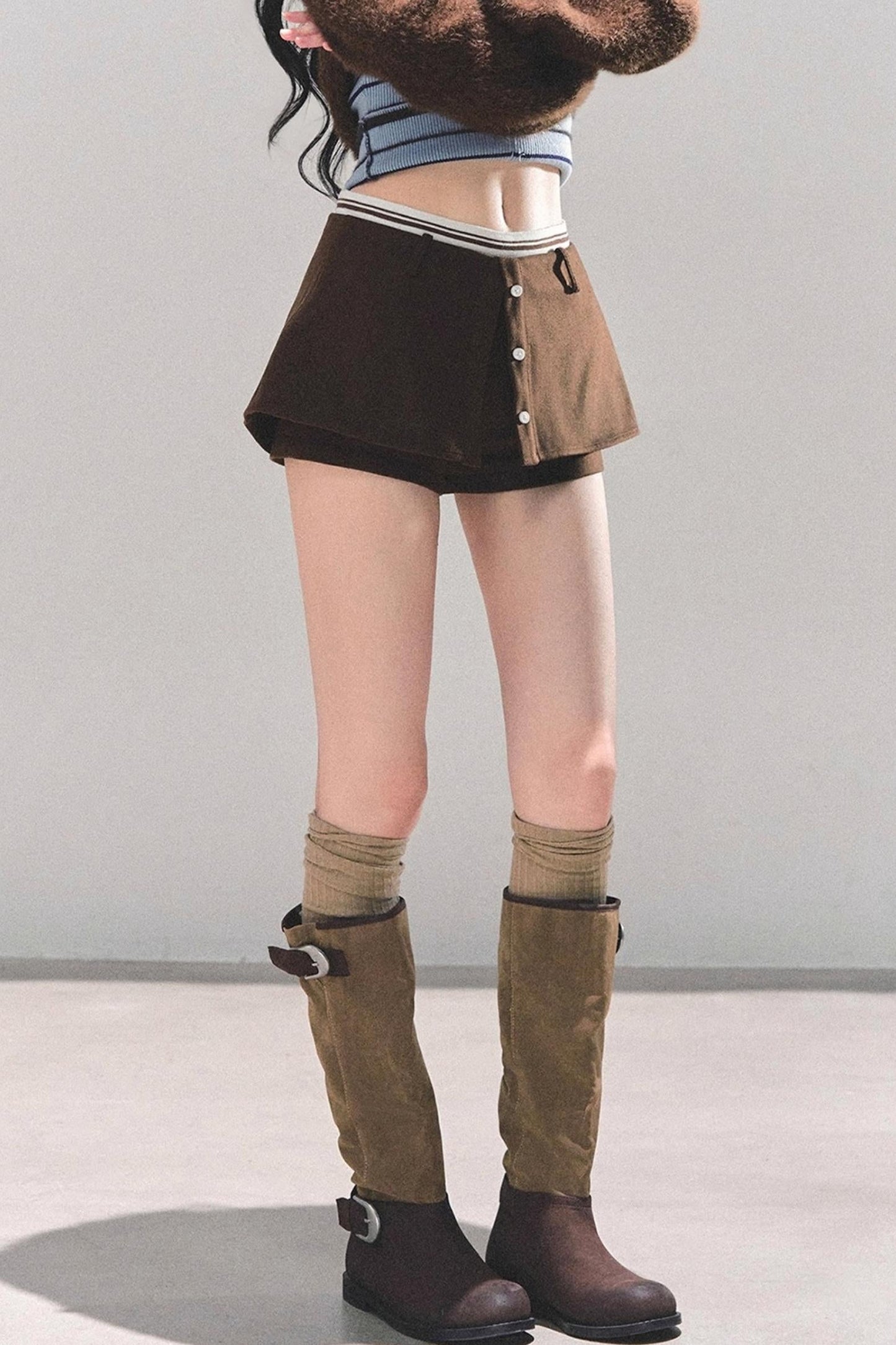 Black Autumn A-Line Shorts