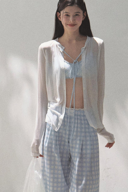 Stretch Chambray Camisole Set