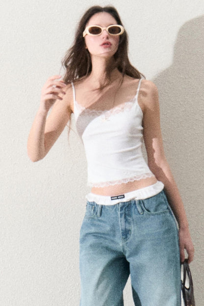 Slim Lace Strap Base Layer Top