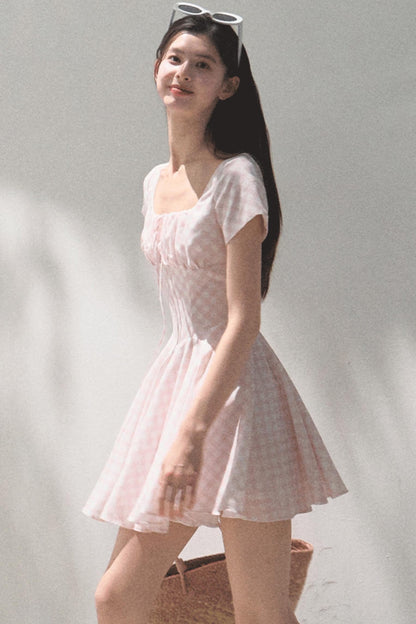 Sweet Bow Tie Mini Dress