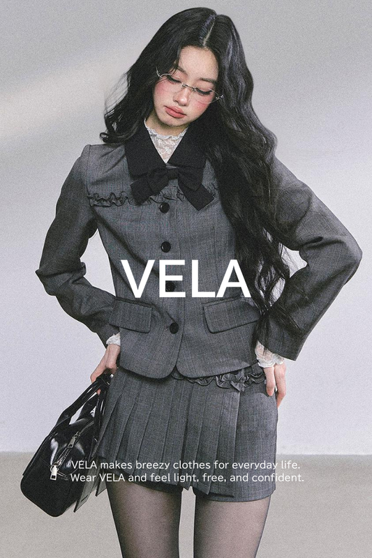 French Pleated Short Skirt Set-Up