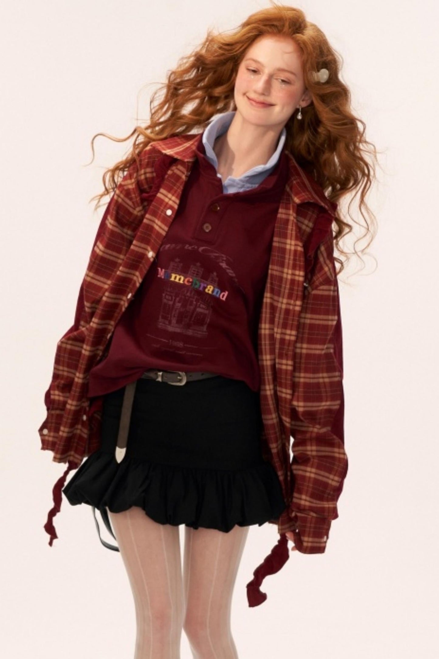 Vintage Patchwork Casual Plaid Shirt