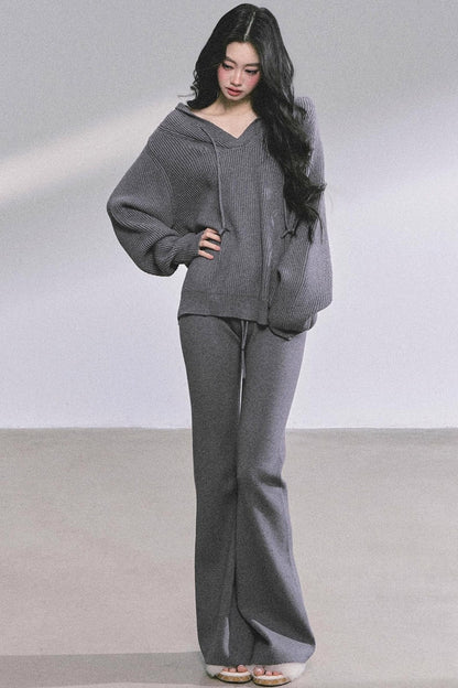 Lazy Style Knitted Suit Set-Up