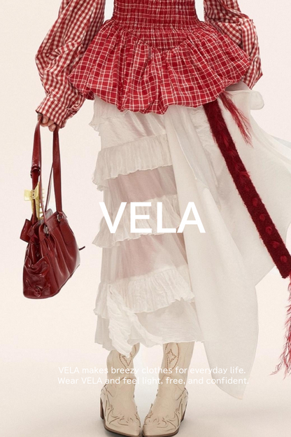 Micro-Sheer Long Skirt