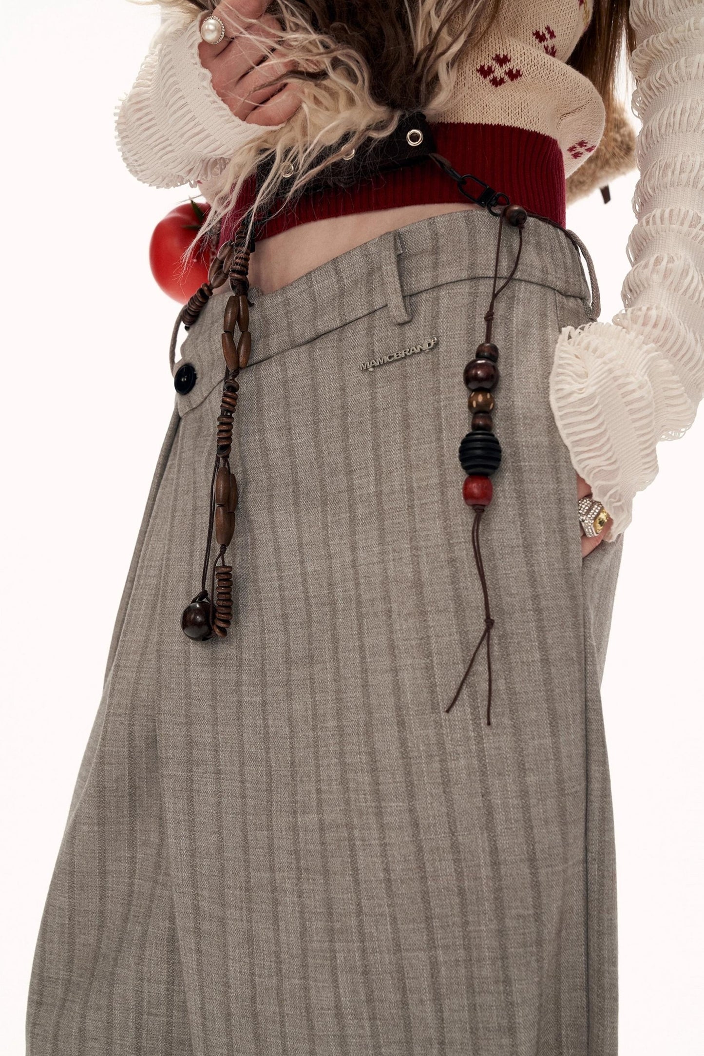 Deconstructed Patchwork Pleated Trousers