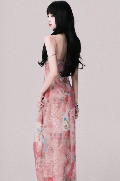 Floral Halter Beach Dress