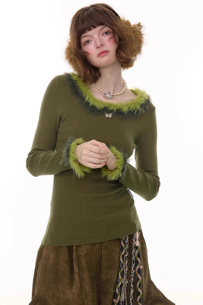 美式复古针织毛衣