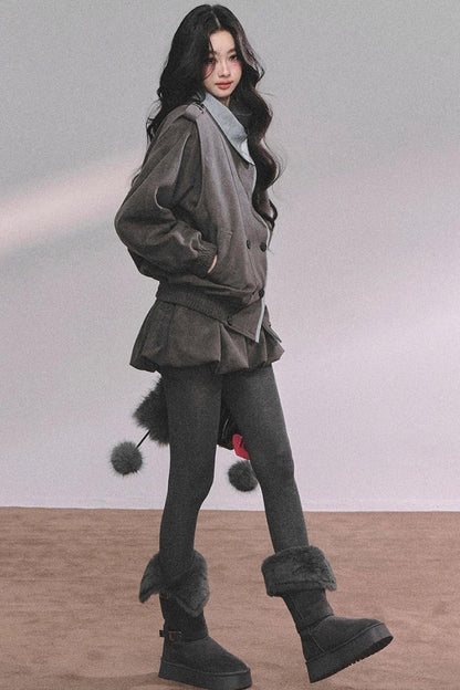 French Autumn Blazer Suit Set-Up