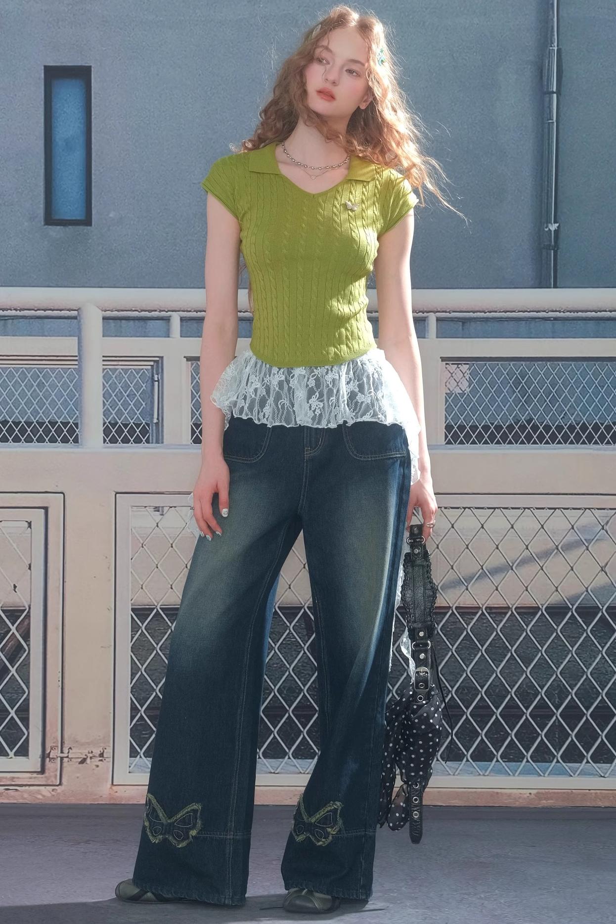 Summer Twist Slim Top Polo T-shirt