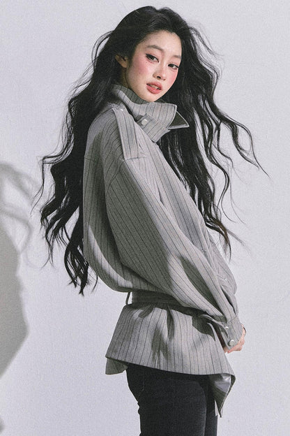 Autumn Striped Slimming Jacket