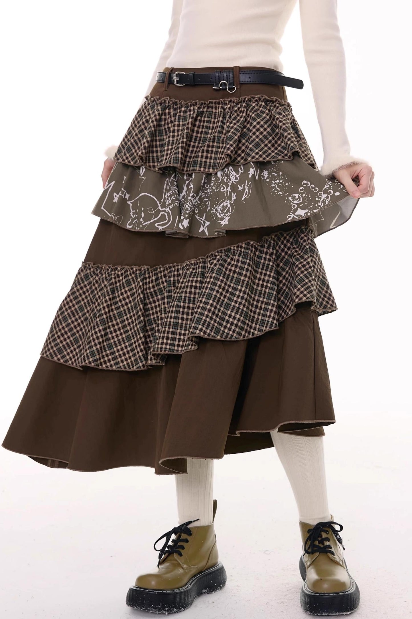 秋冬季高腰显瘦裙