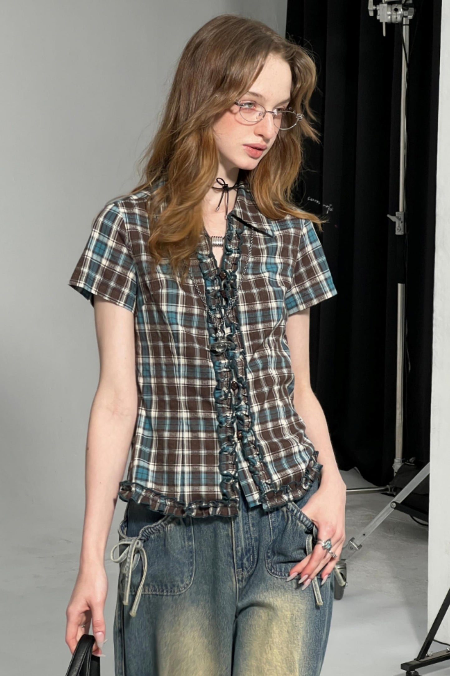 Plaid Short Sleeve Shirt