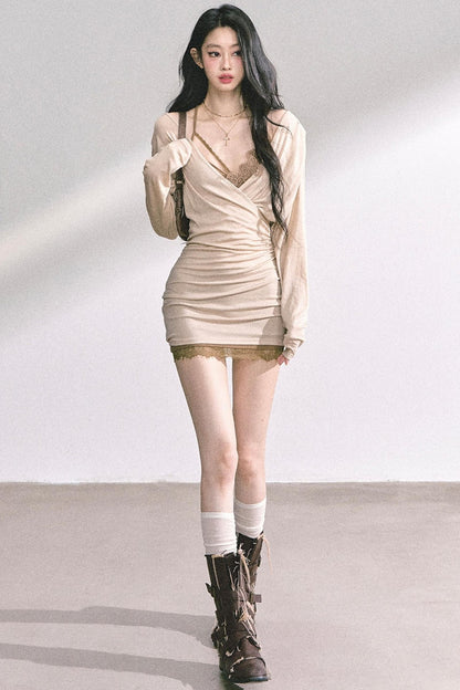 French Lace Dress Set