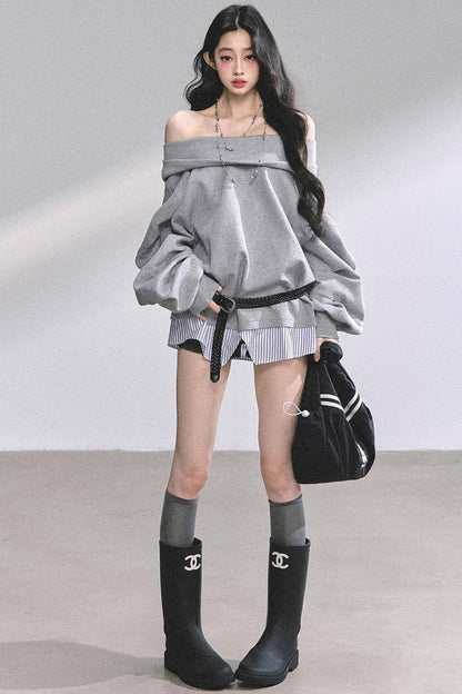 Autumn Oversized Hooded Sweatshirt