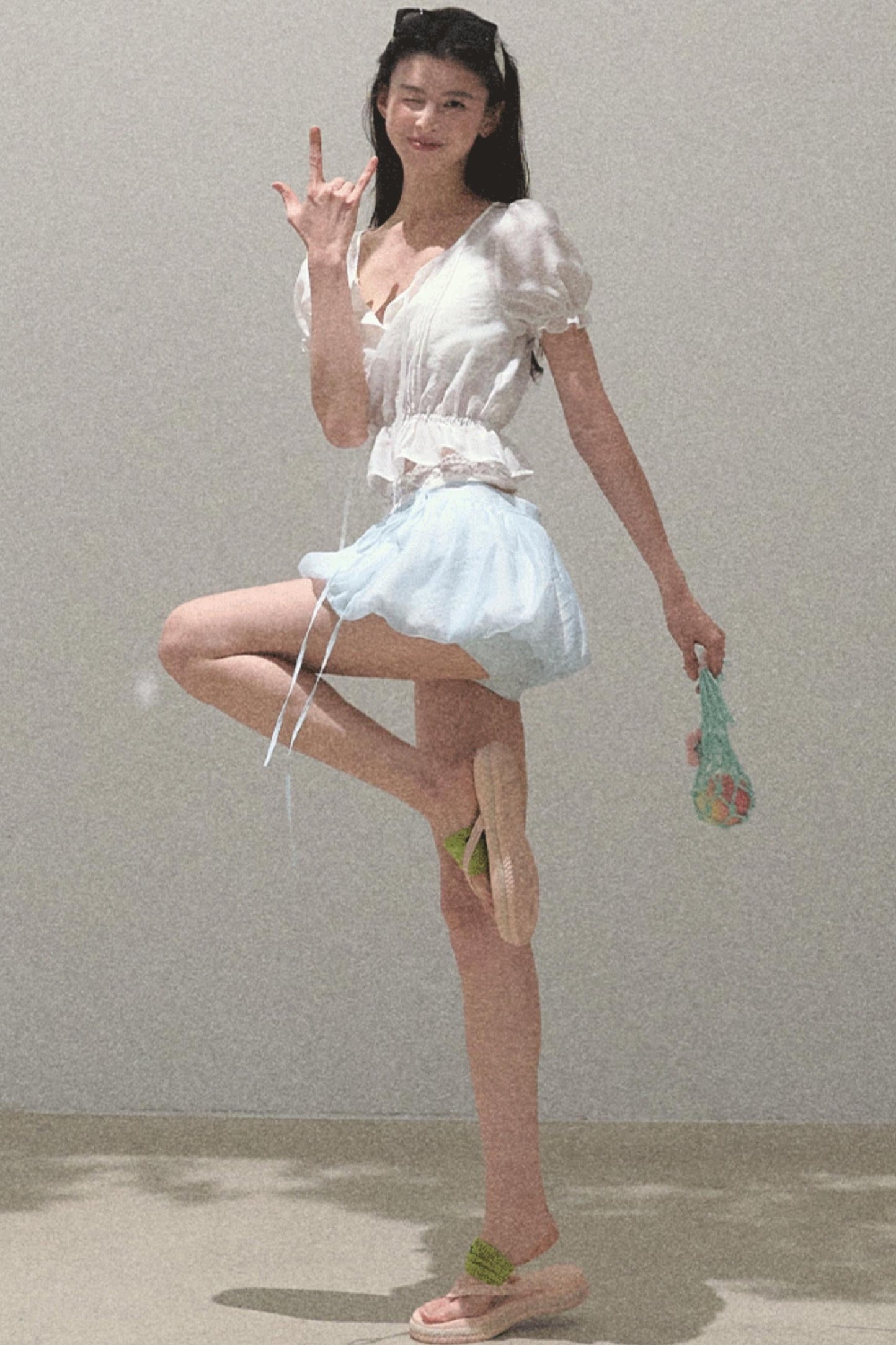 Floral Peplum Culottes Skirt Set