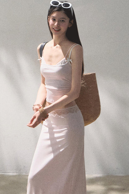 Stretch Chambray Camisole Set