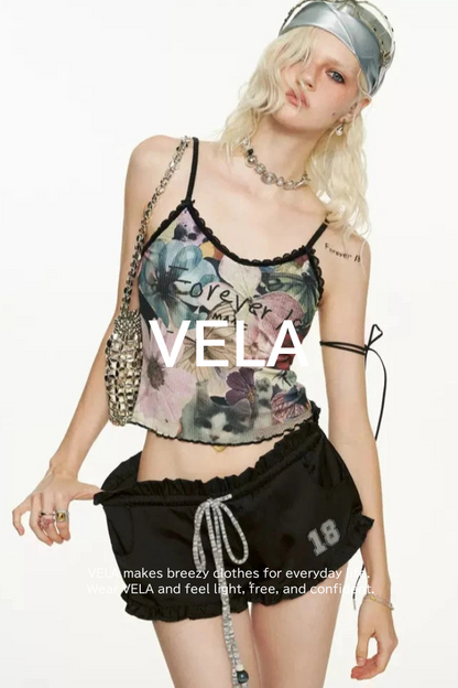 Collage Pattern Sleeveless Top