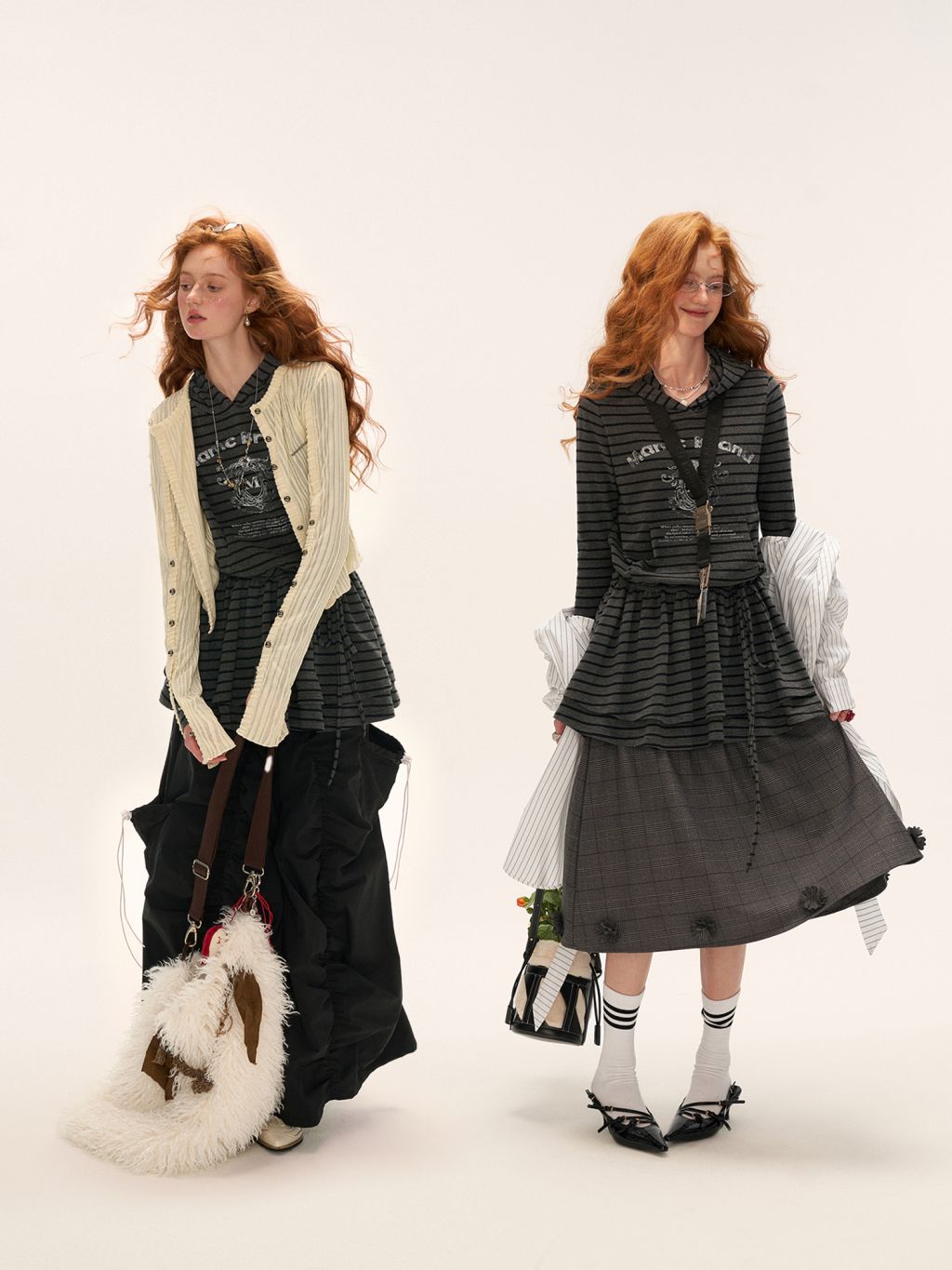 Striped Hoodue Tunic Top