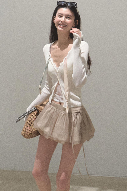 Floral Peplum Culottes Skirt Set