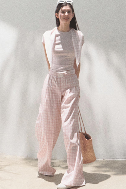 Wide-Leg Tencel Hemp Pants