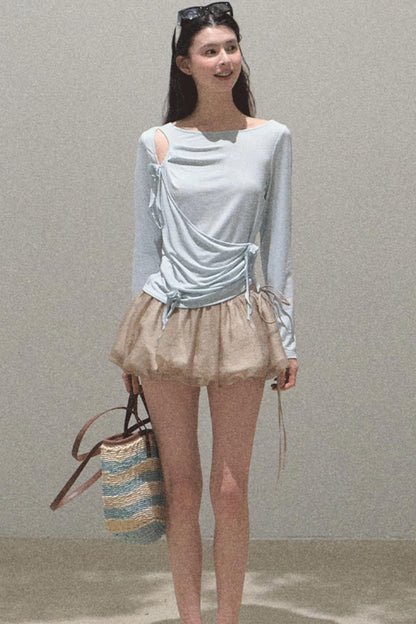 Floral Peplum Culottes Skirt Set