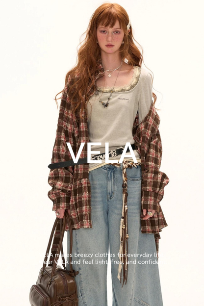 Lace Layered Long Sleeve T-Shirt