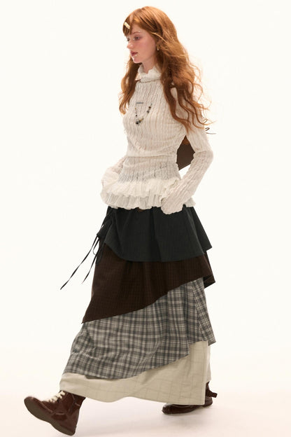 High-neck Slimming Long Sleeve Tee