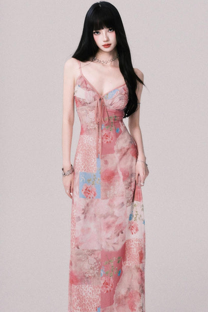 Floral Halter Beach Dress