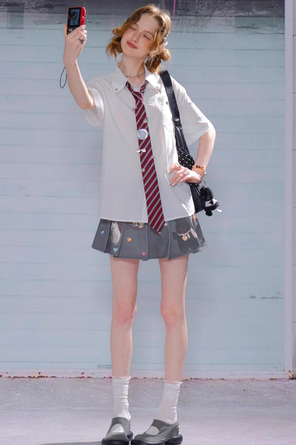 White Short Sleeve Top