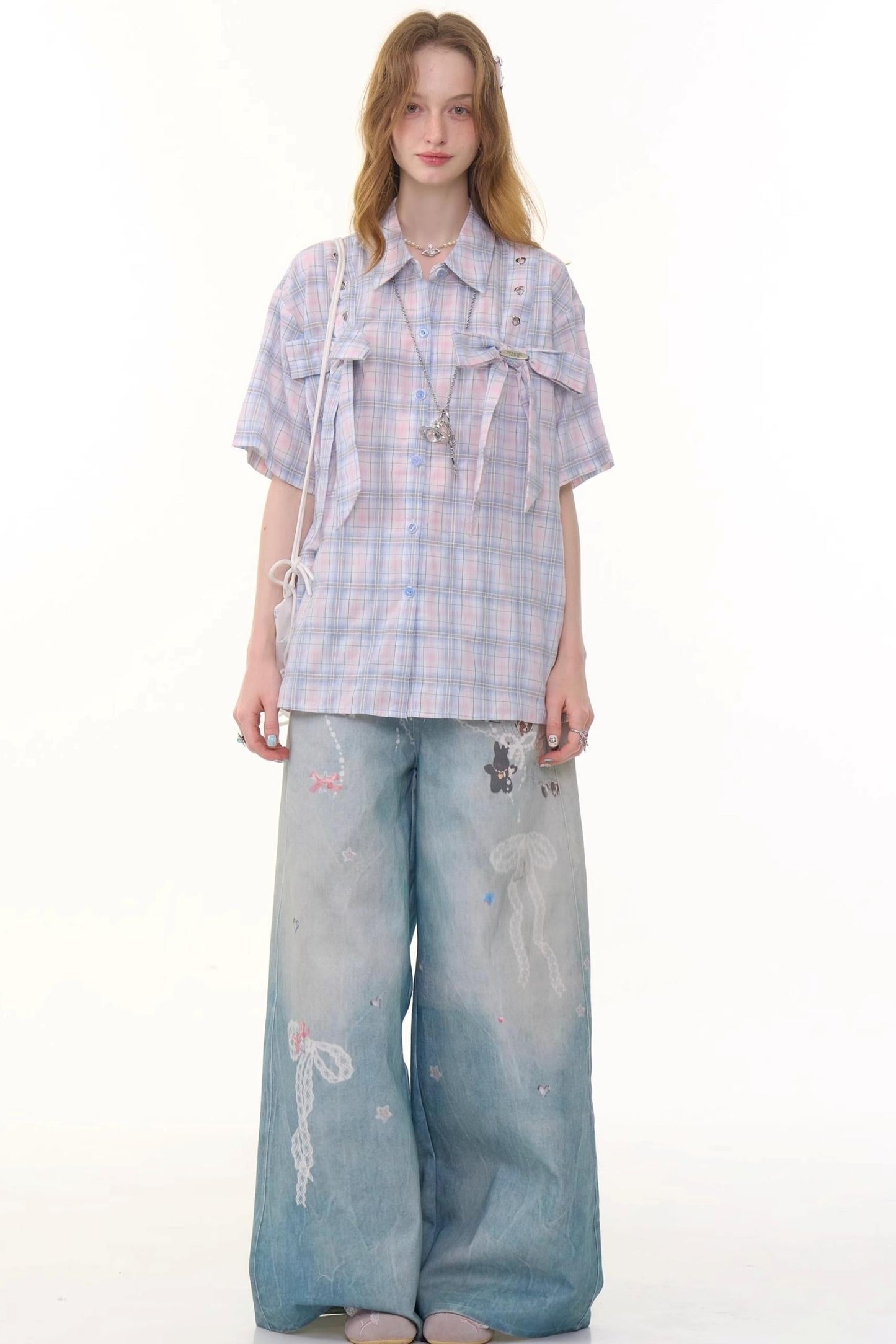 Vintage Pink Plaid Top