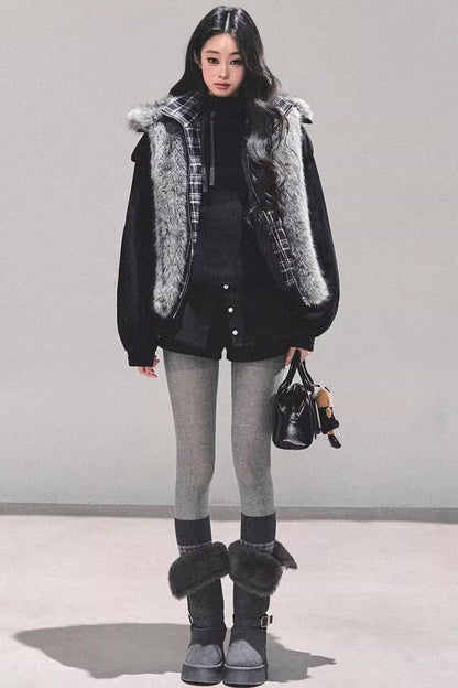 Plaid Padded Cotton Jacket