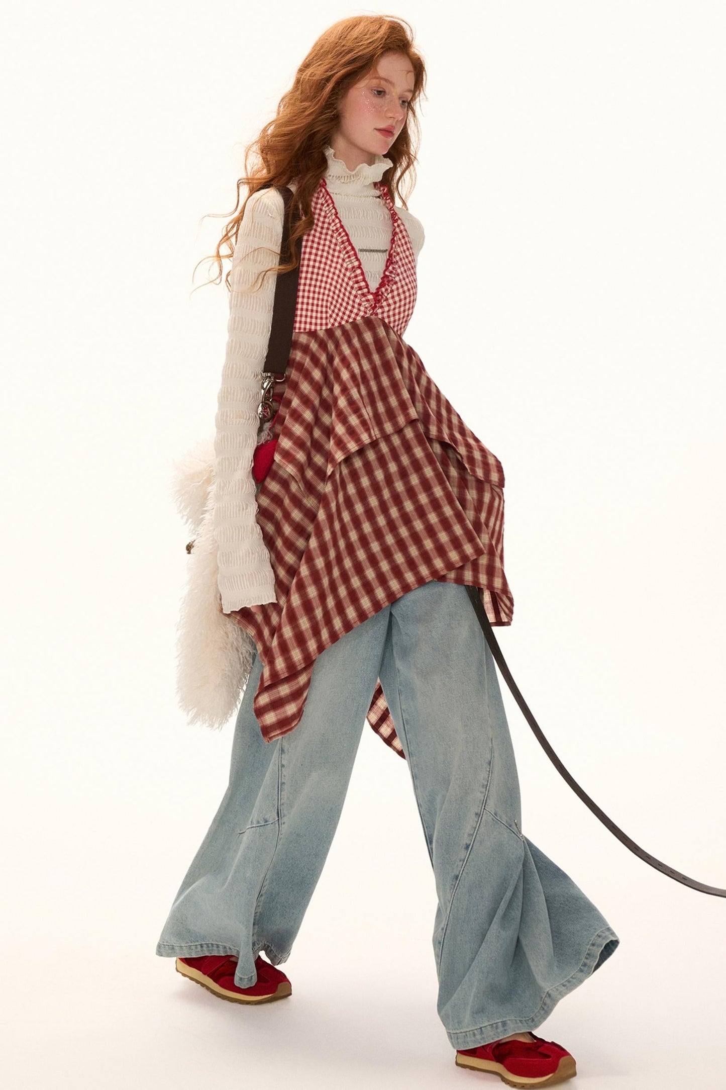 Red Layered Spice Girl Top