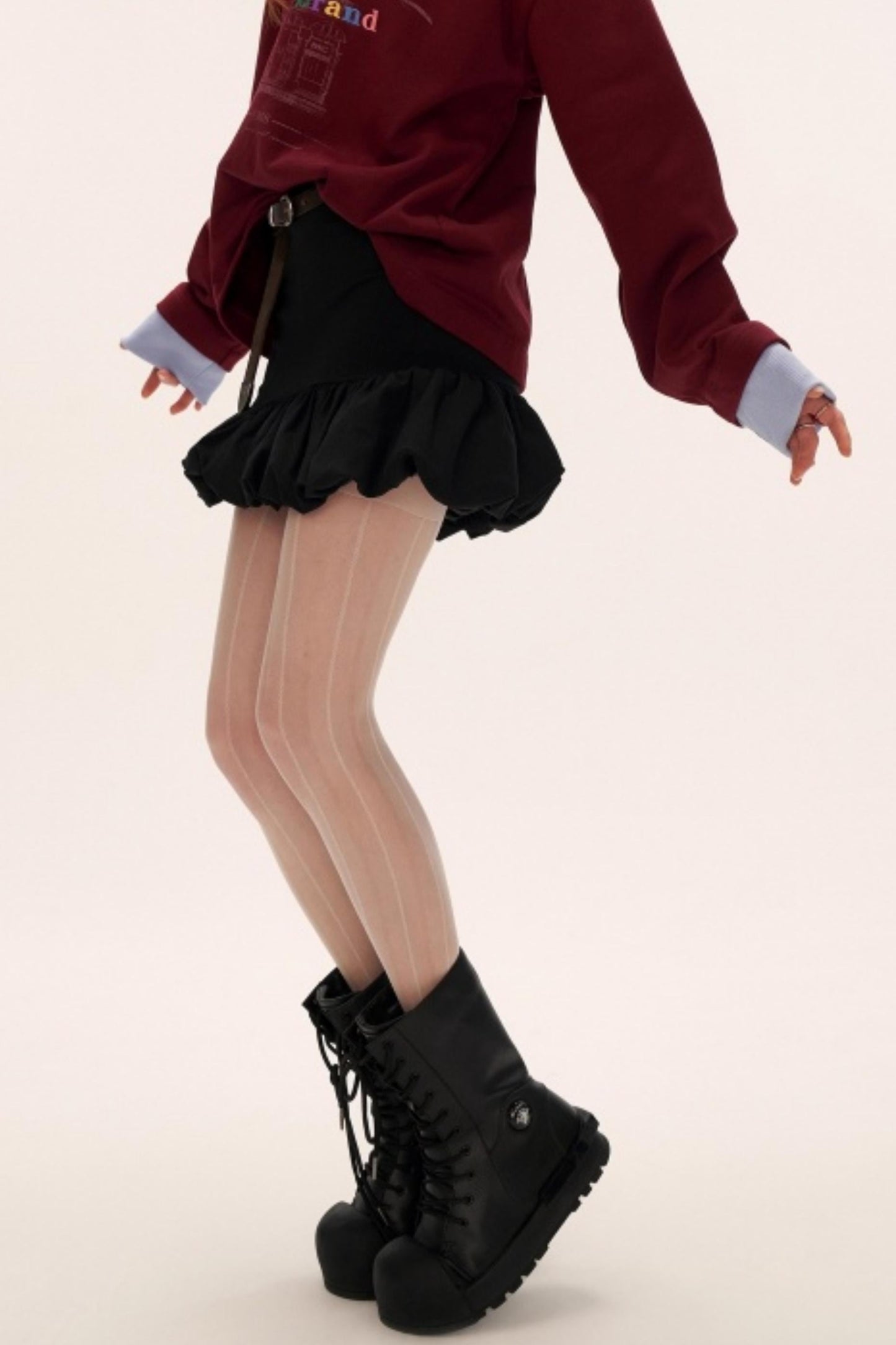 Pleated Flower Bud High-End Skirt