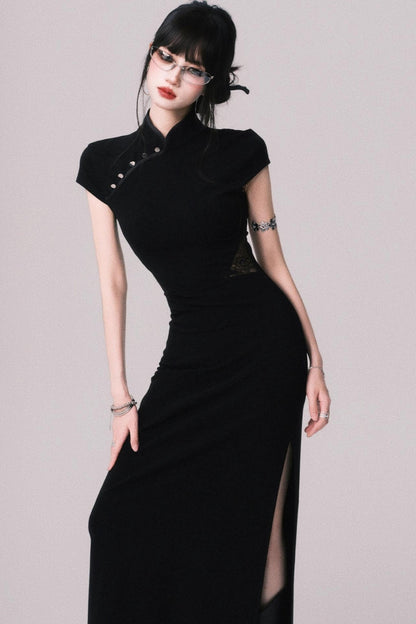 Retro Mermaid Lace Cheongsam Dress