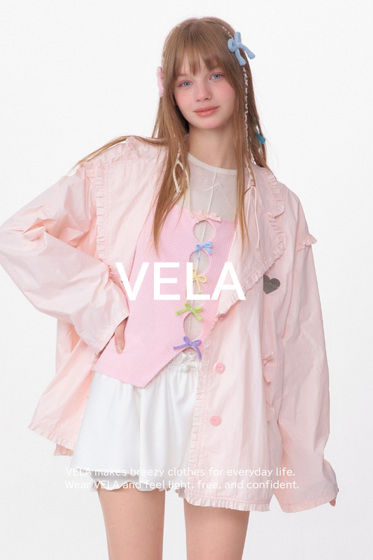 Loose Drawstring Retro Jacket