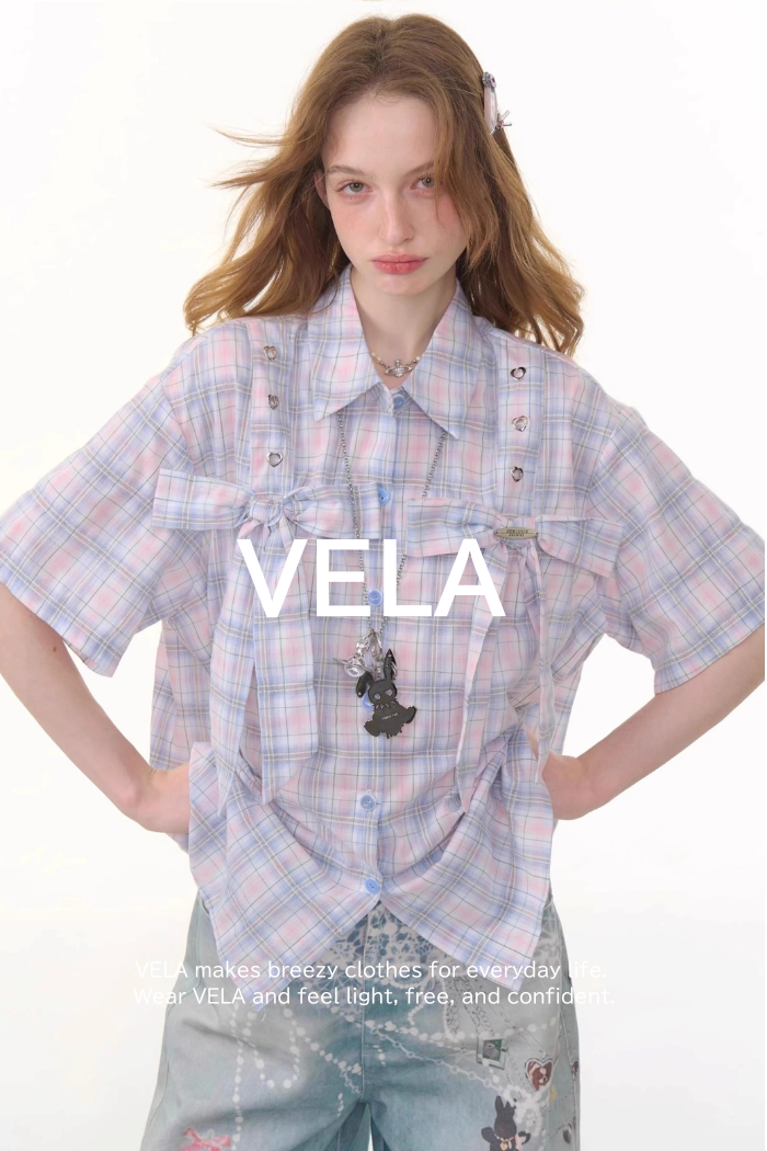 Vintage Pink Plaid Top