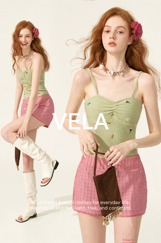 Flower Embroidery Camisole Top