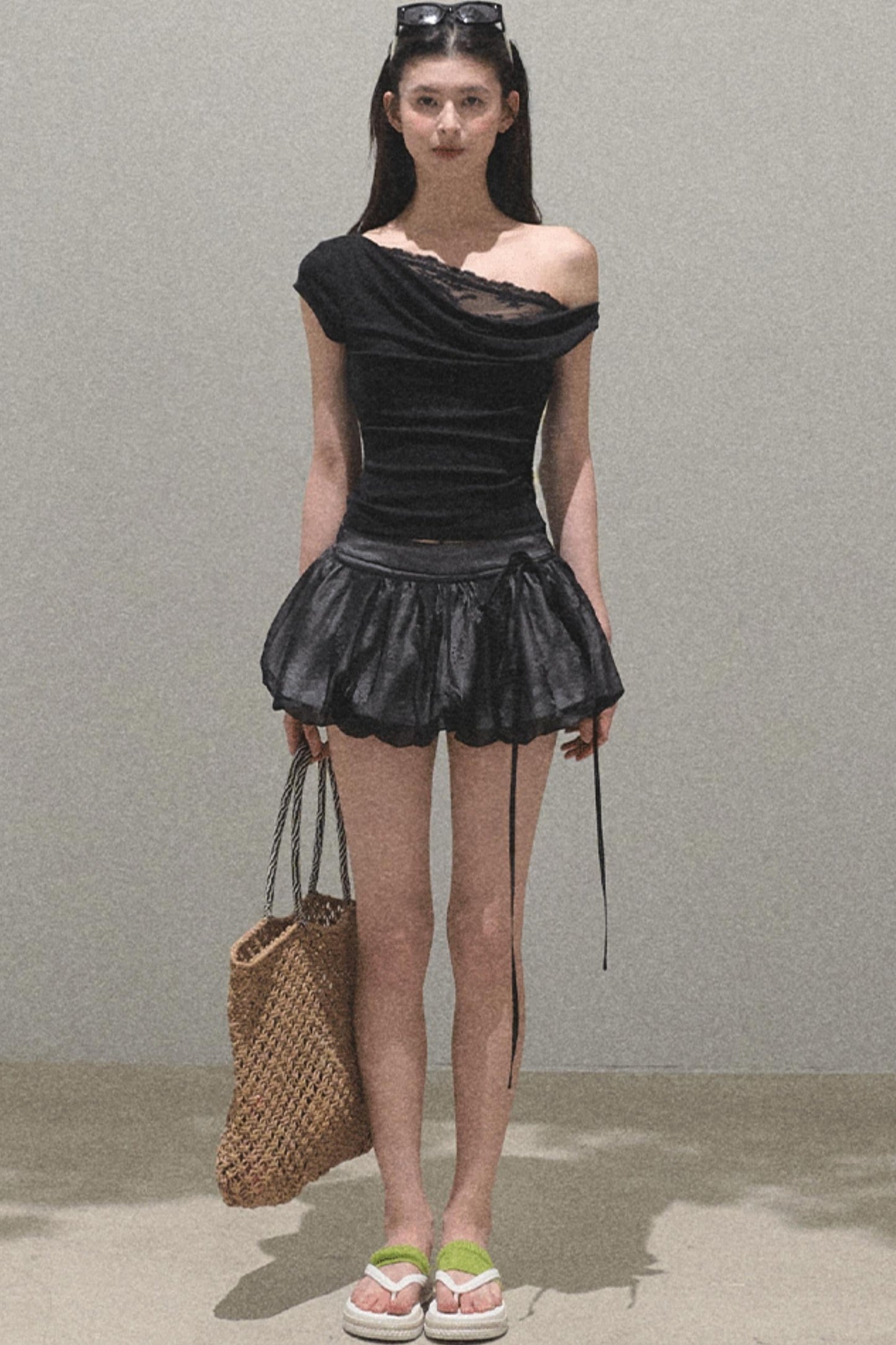 Floral Peplum Culottes Skirt Set